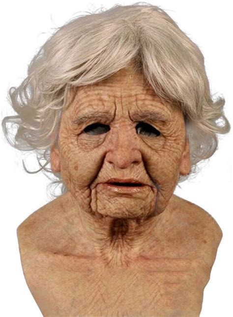 creepy grandma mask|old lady face masks.